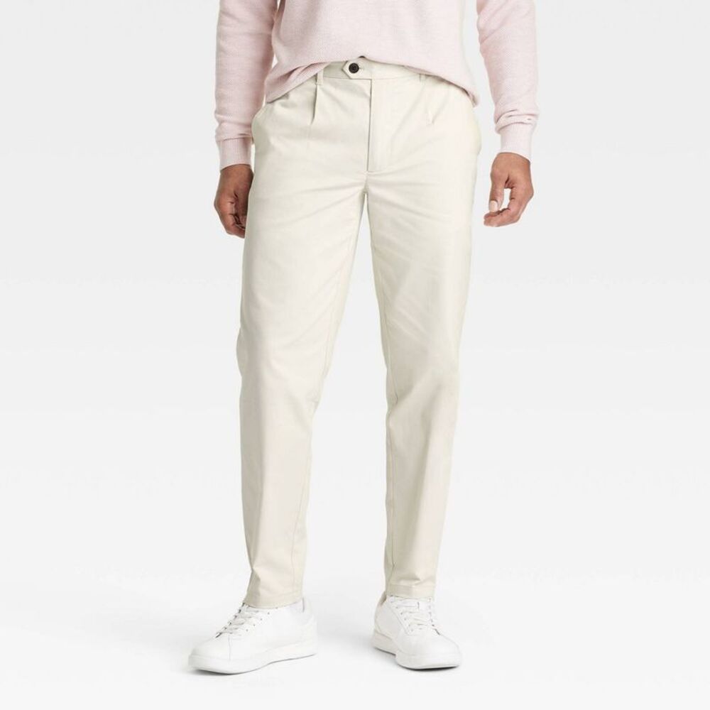 Goodfellow & Co - Men's Extended Tab Pleated Dress Trousers - Goodfe Beige
